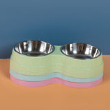 Double Pet Bowls – Stainless Steel Food & Water Feeder for Cats & Small Dogs