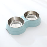 Double Pet Bowls – Stainless Steel Food & Water Feeder for Cats & Small Dogs