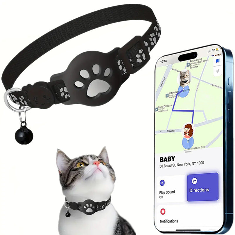 Creative Cartoon Printed Pet Cat Locator Collar